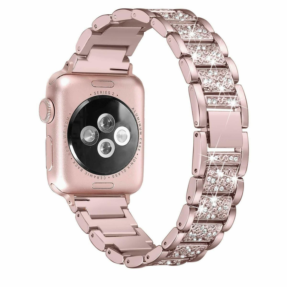 eses Kovový luxusný remienok pre Apple Watch - Ružový,  38mm/40mm/41mm