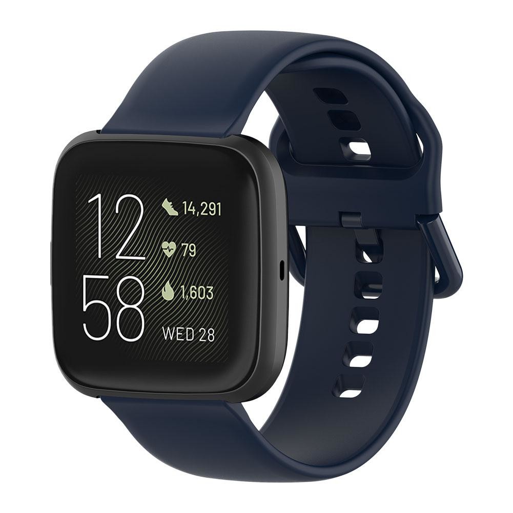 eses Silikónový remienok pre Fitbit Versa - Veľkosť S, tmavo modrý