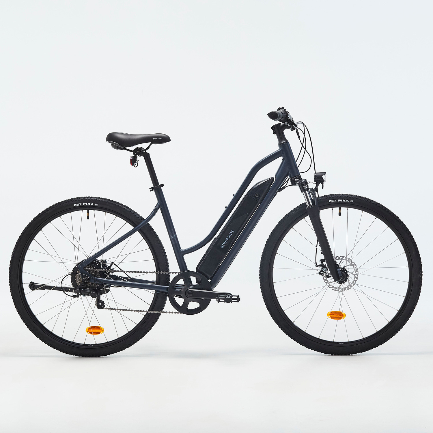 Elektrický trekingový bicykel 100 modrý