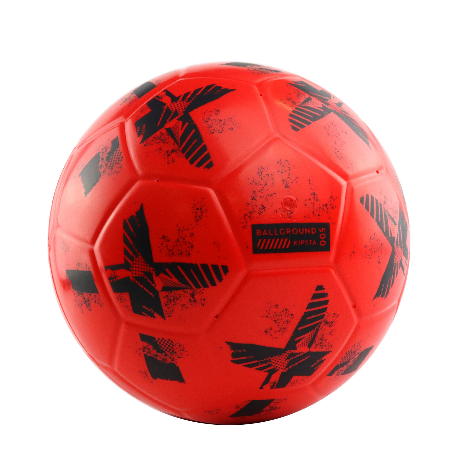 Penová futbalová lopta Ballground 500 veľkosť 4 červeno-čierna