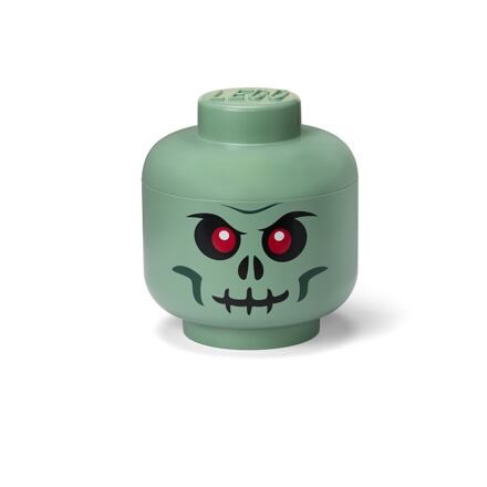 LEGO úložná hlava (veľkosť L) - zelený kostlivec