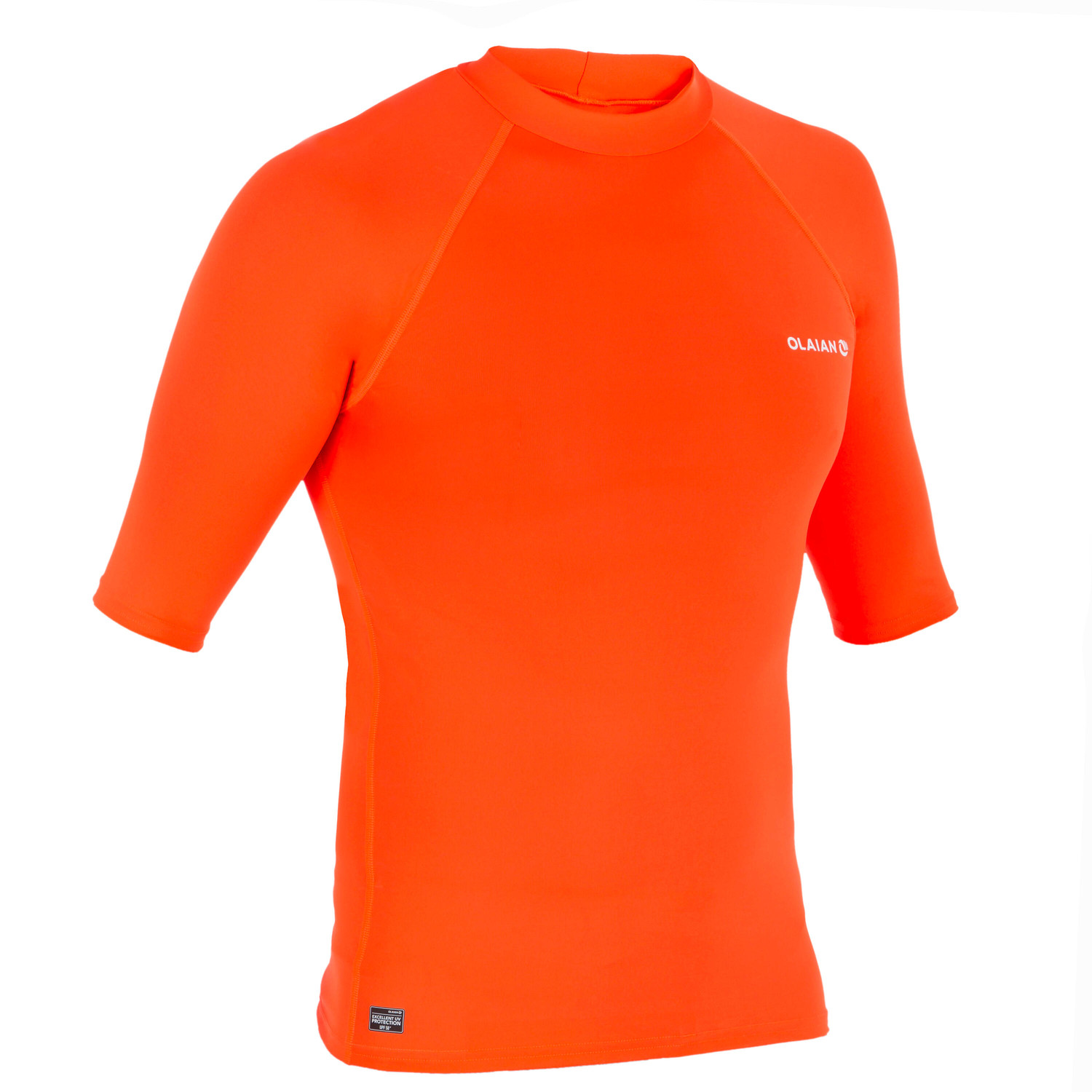 Pánske tričko 100 s ochranou proti UV krátky rukáv oranžové