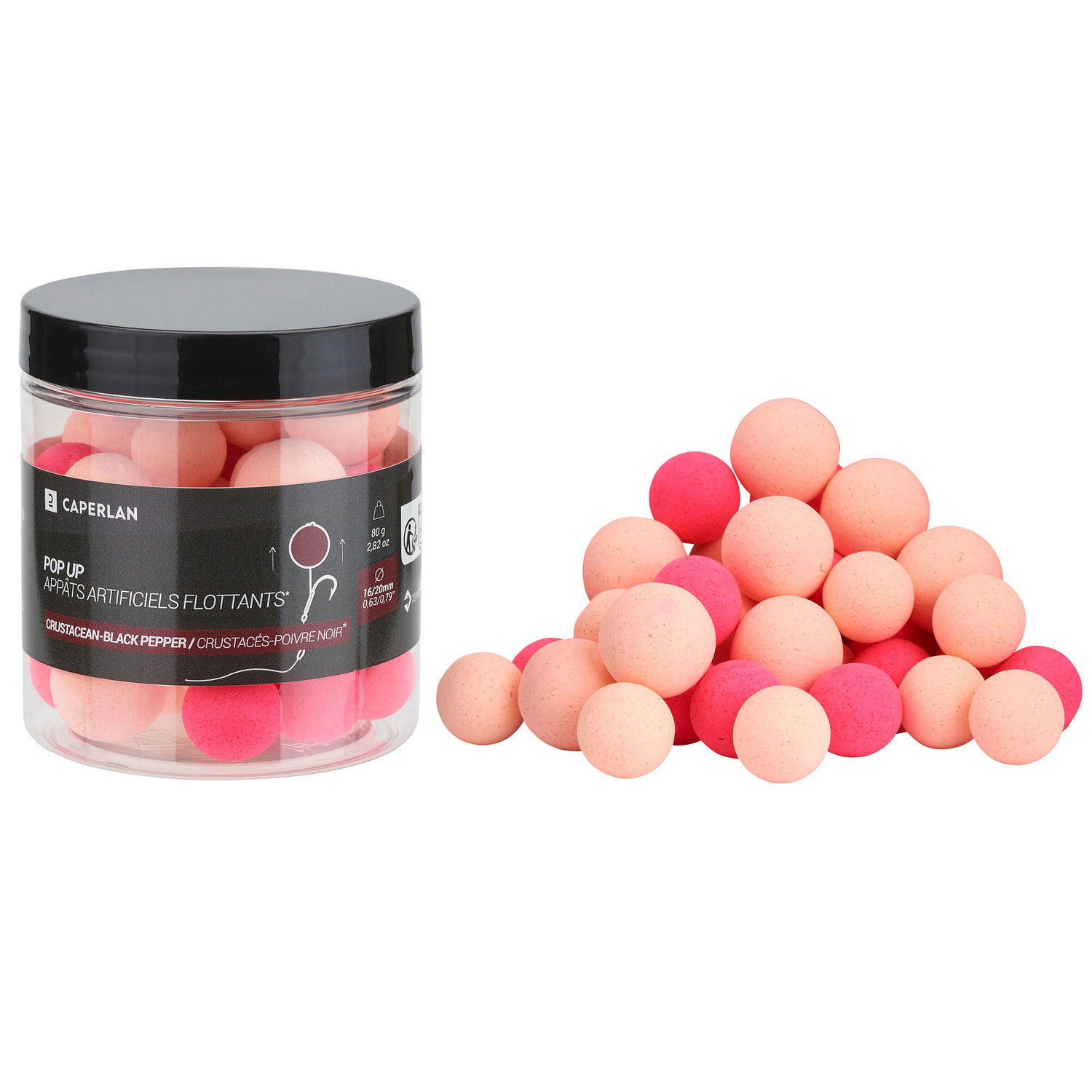 Plávajúce boilies na lov kapra Pop-ups 16-20 mm Kôrovce - Čierne korenie