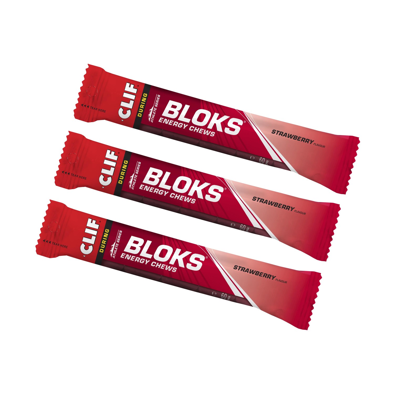 Energetická žuvačka Clif Bloks Jahoda (60 g) 3 ks