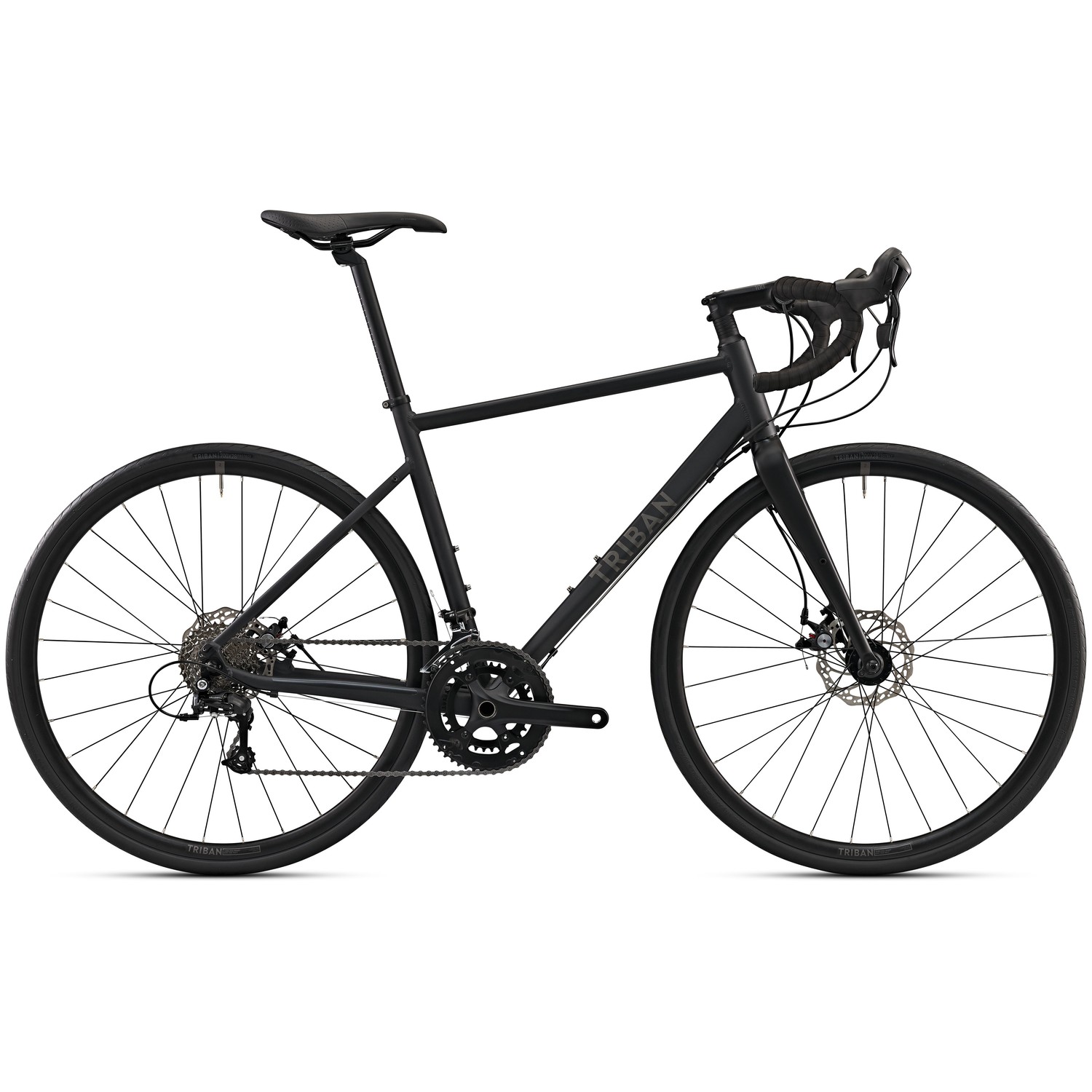 Pánsky cestný bicykel RC500 Microshift 9 rýchlostí sivý