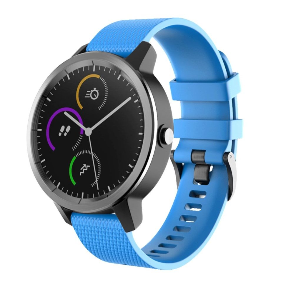 eses Silikónový remienok - Vzorovaný modrý, 18 mm