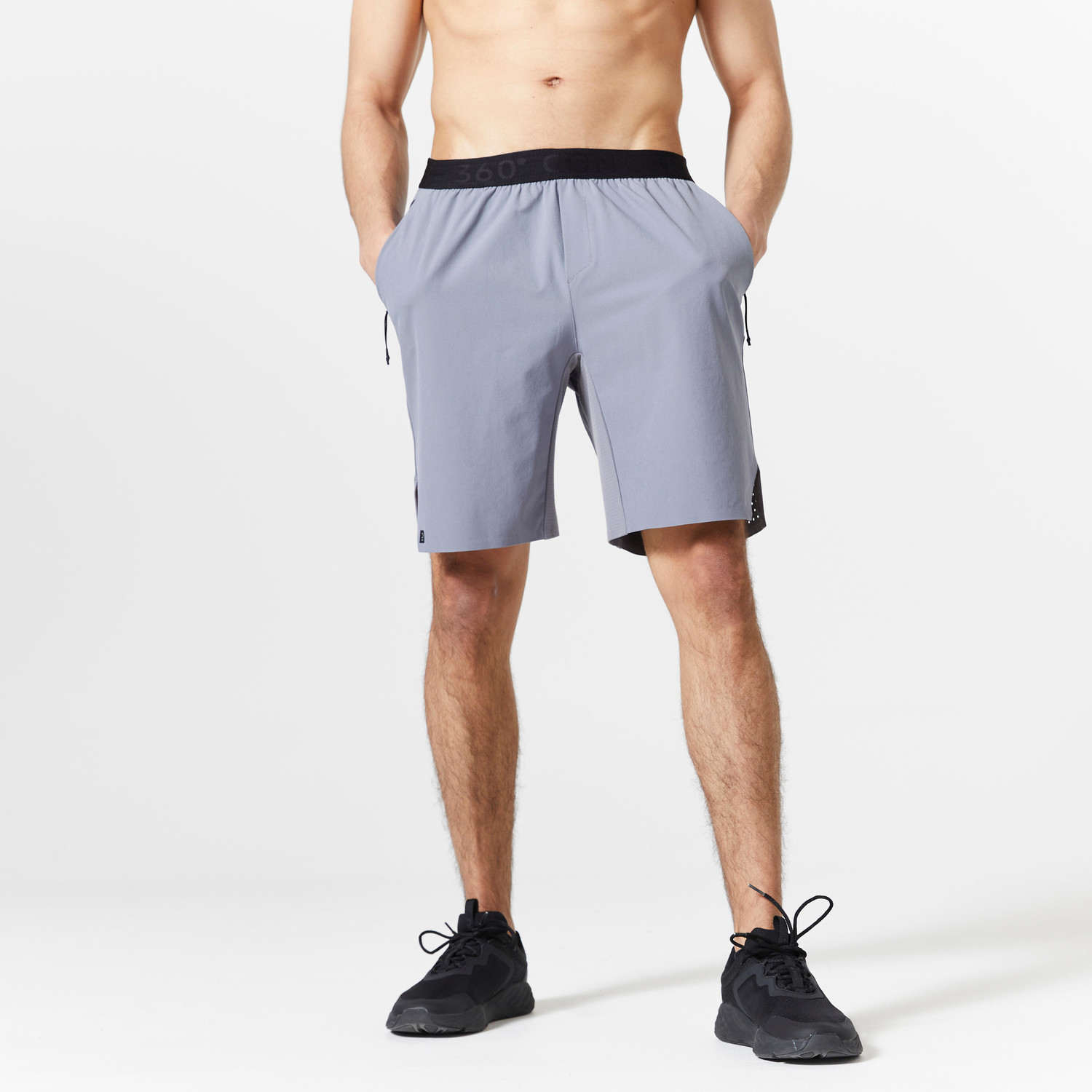 Pánske šortky na fitnes 900 sivé