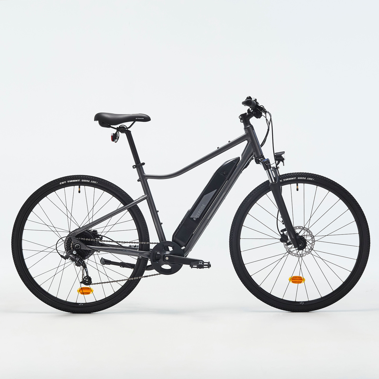 Elektrický trekingový bicykel 520 E sivý