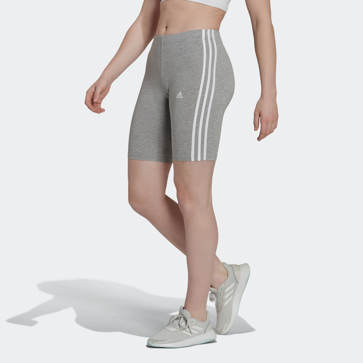 Dámske cyklolegíny na fitnes sivé
