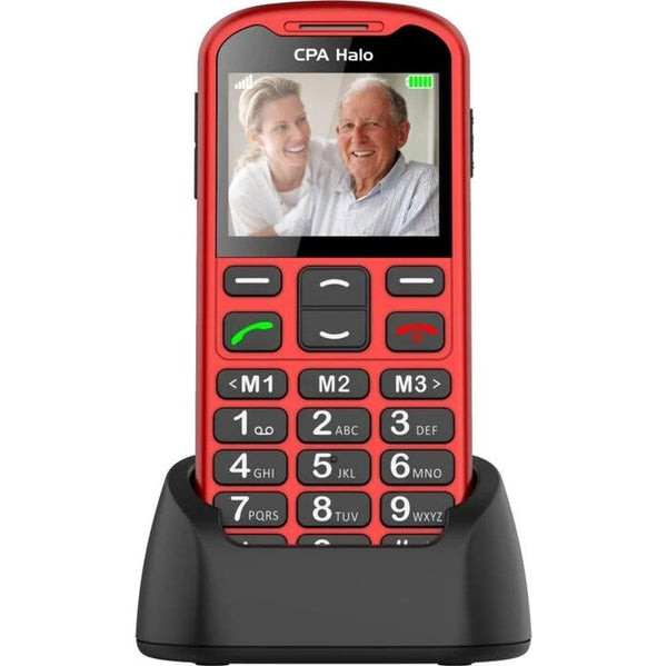 Tlačidlový telefón pre seniorov CPA Halo 19, červená