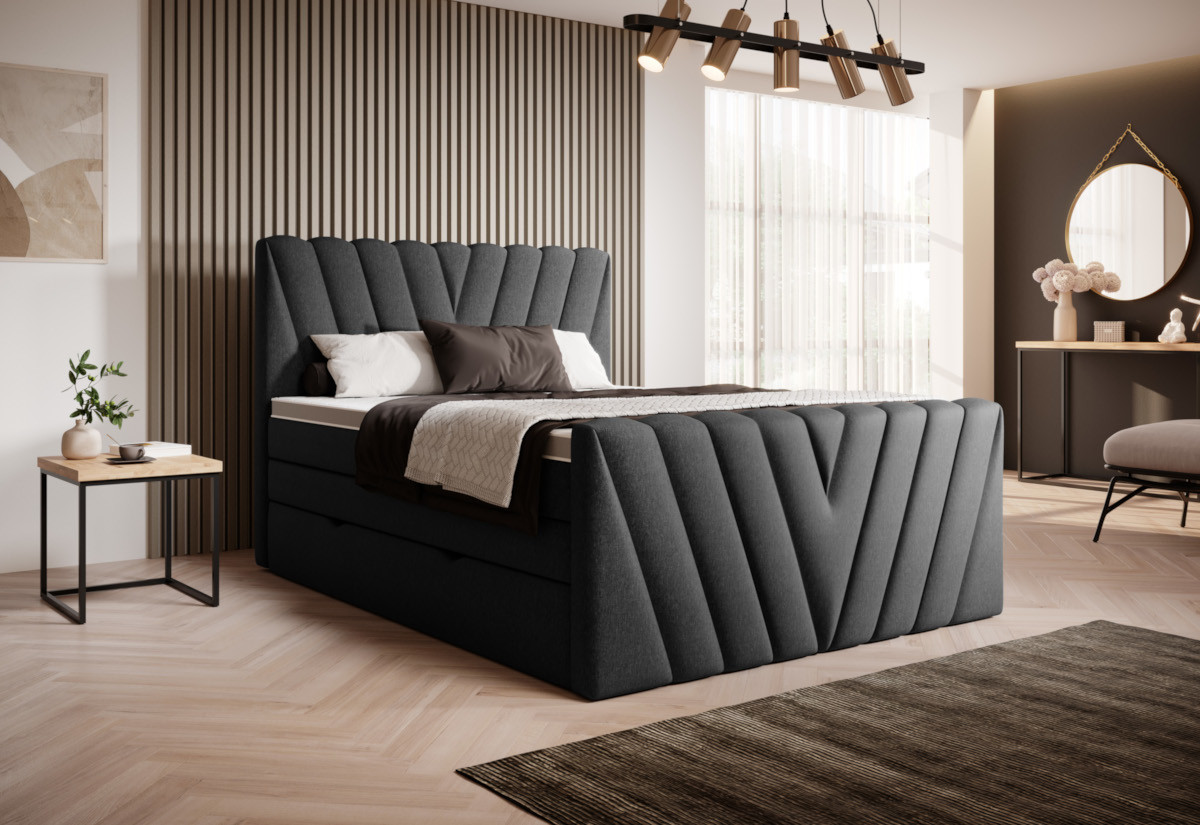 Expedo Čalúnená posteľ boxspring CANDY, 180x200, flores 10