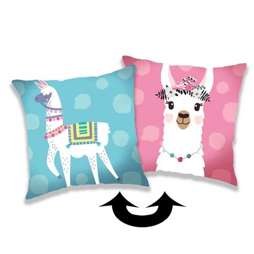 Jerry Fabrics Vankúšik s flitrami Llama 03, 40 x 40 cm