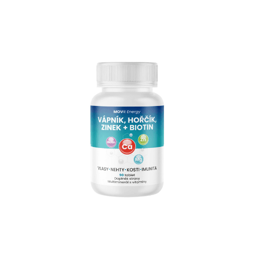 Vápnik Horčík Zinok Biotin MOVit Energy 90 tbl