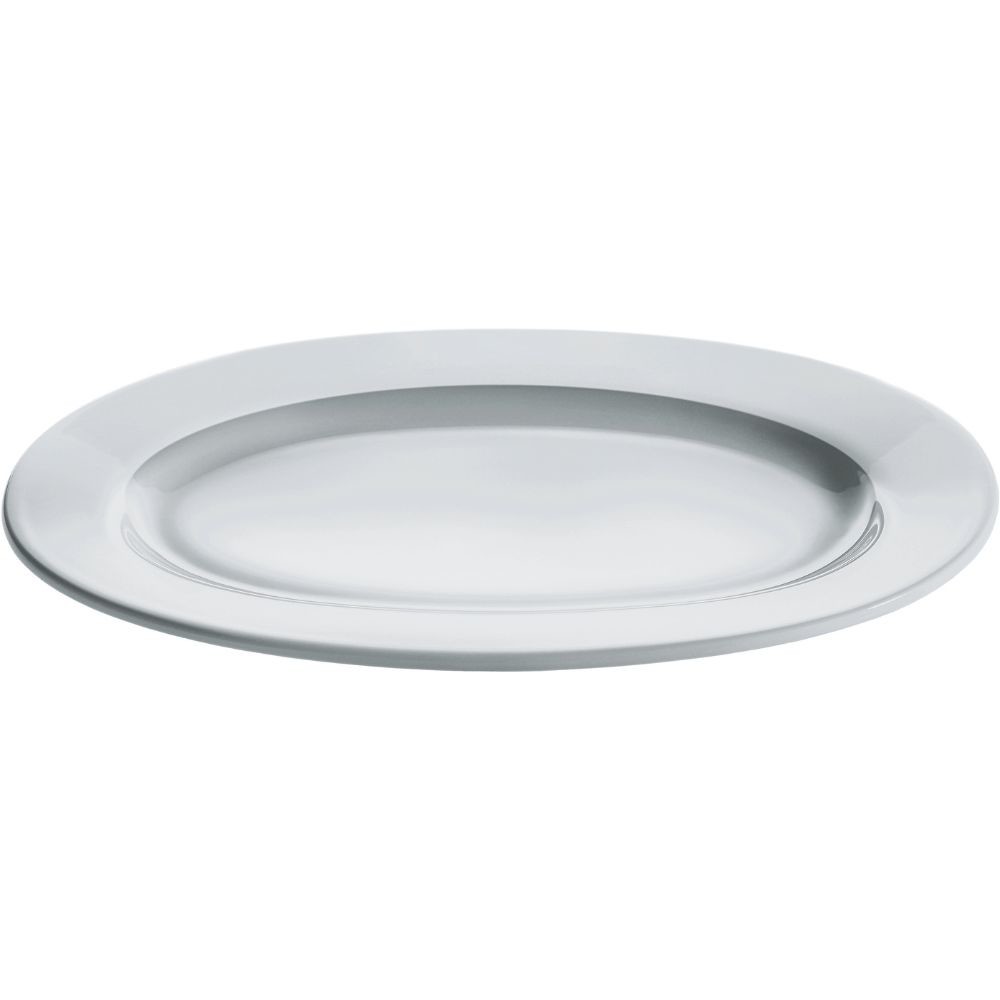 Oválny servírovací tanier PLATEBOWLCUP Alessi 36 x 25 cm biely