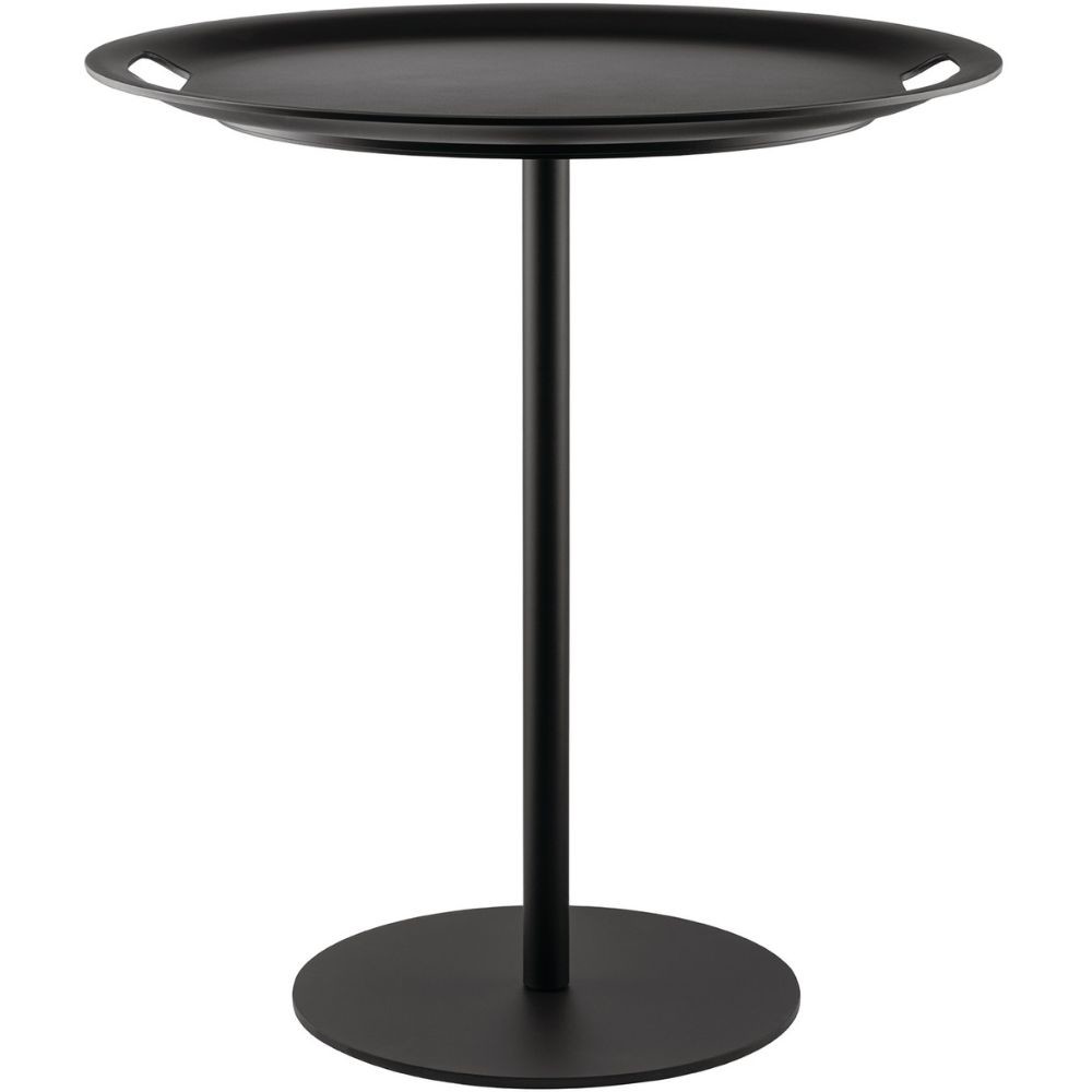 Odkladací stolík s odnímateľným podnosom OP-LA Alessi 52 cm čierny