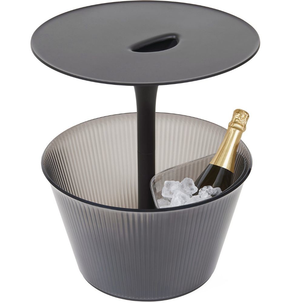 Odkladací stolík s úložným priestorom PICK UP Alessi 49 cm čierny