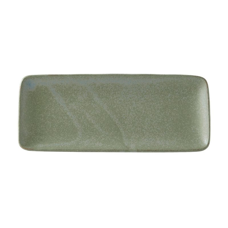 Servírovací tanier GREEN FADE 29,5 x 12 cm, obdĺžnik, zelená, MIJ