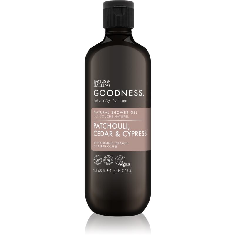 Baylis & Harding Goodness Patchouli, Cedar & Cypress sprchový gél pre mužov 500 ml