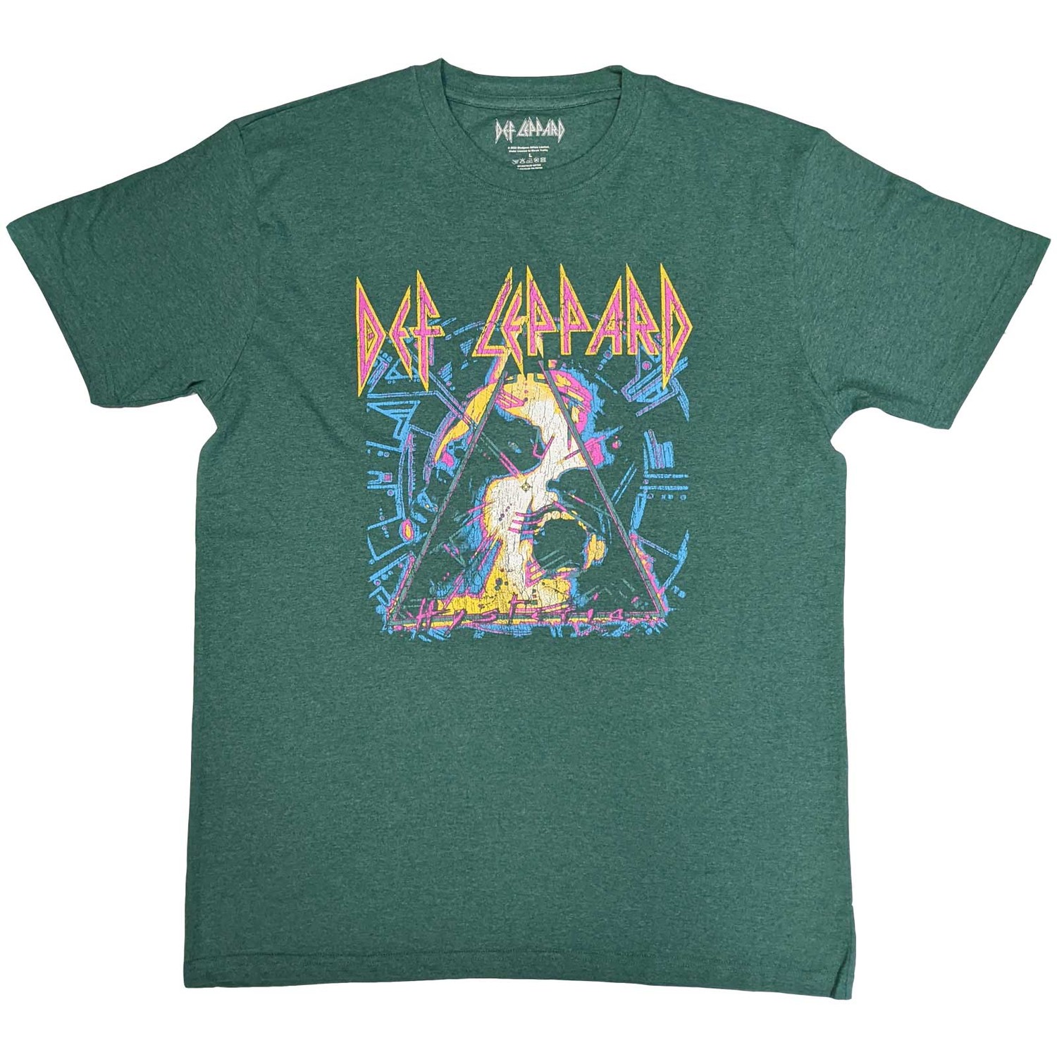 Def Leppard tričko Hysteria Album Art Zelená S