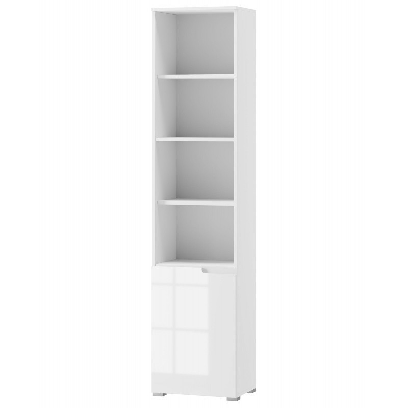 Regál Selene 216 cm bílý lesk/mat