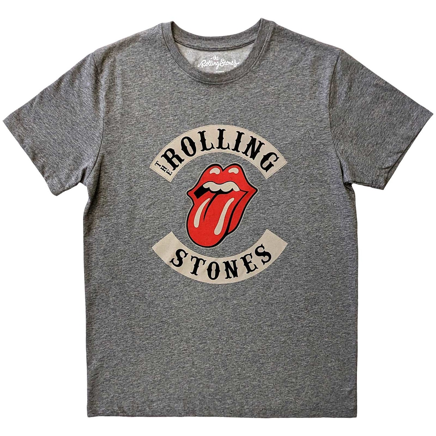 The Rolling Stones tričko Biker Tongue Šedá S