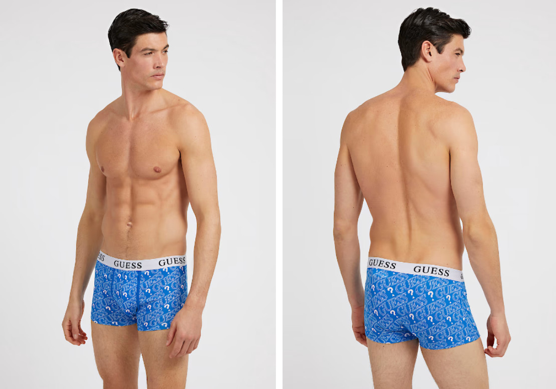 Pánske boxerky U3GG25K6YW0 P7FK biela-oranžová-modrá - Guess L