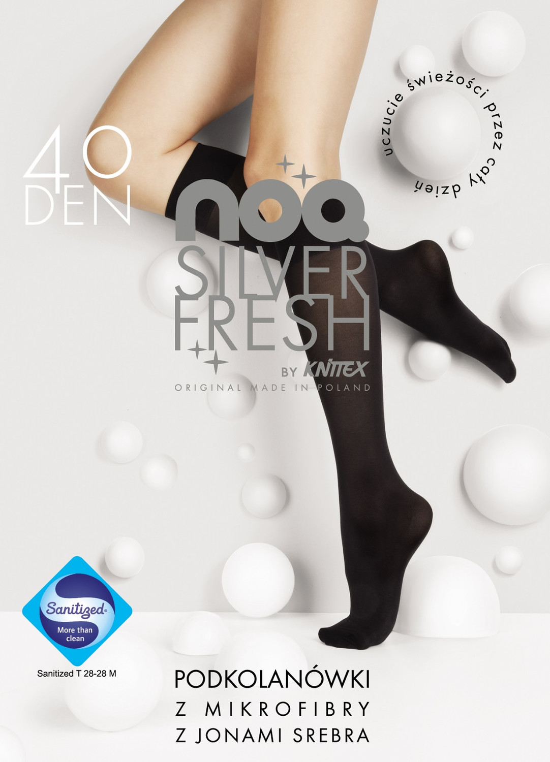 Dámske podkolienky Silver Fresh 40 deň čierna - NOQ Knittex one size černá