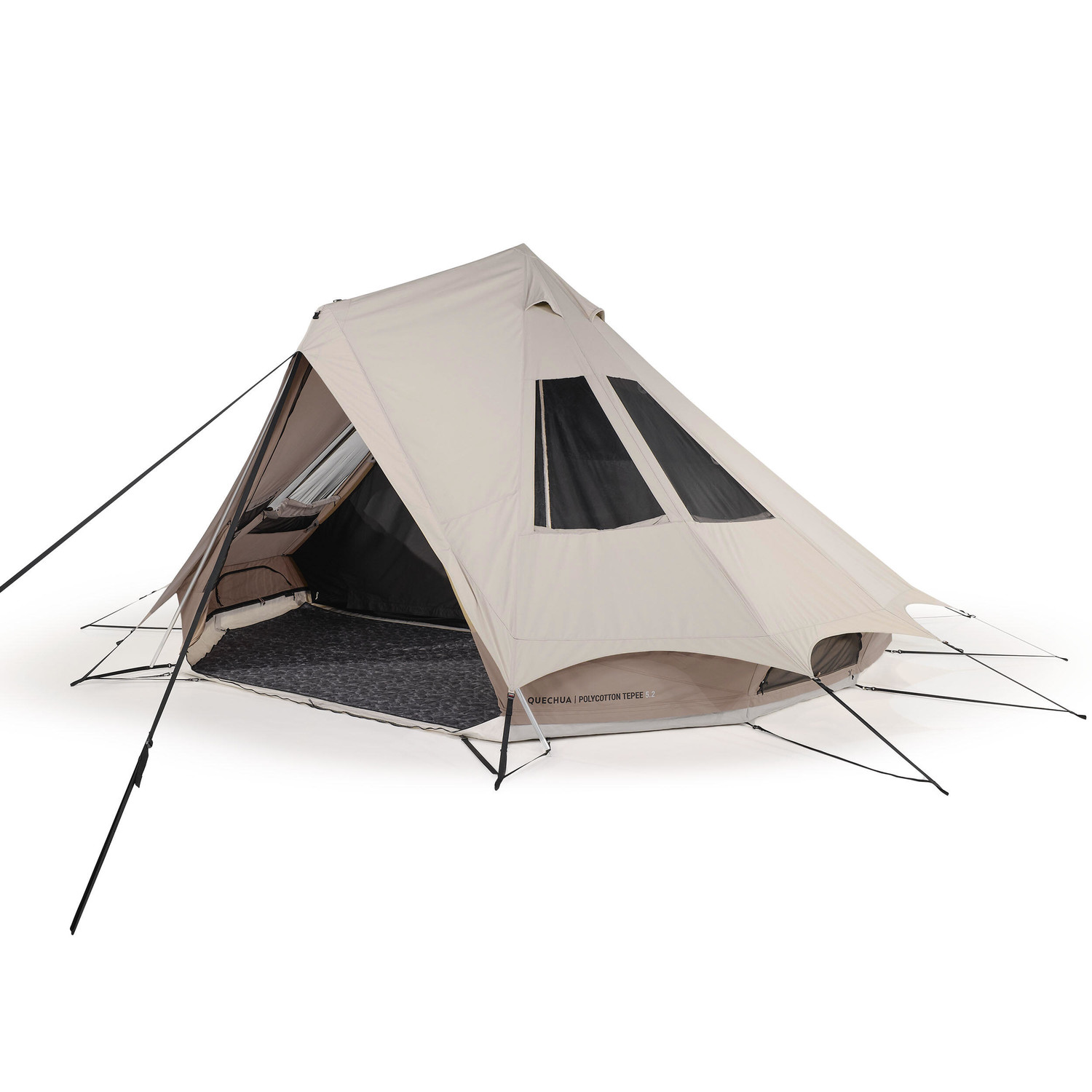 Kempingový stan Tepee 5.2 Polycoton pre 5 osôb