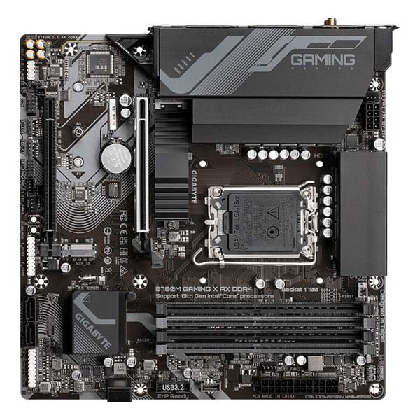 Gigabyte B760M GAMING X AX DDR4 , Intel B760, Socket1700, 4xDDR4, mATX B760M G X AX DDR4