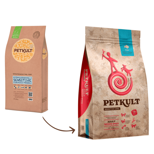 PETKULT   dog  SENSITIVE  FISH  adult   MEDIUM - 12kg