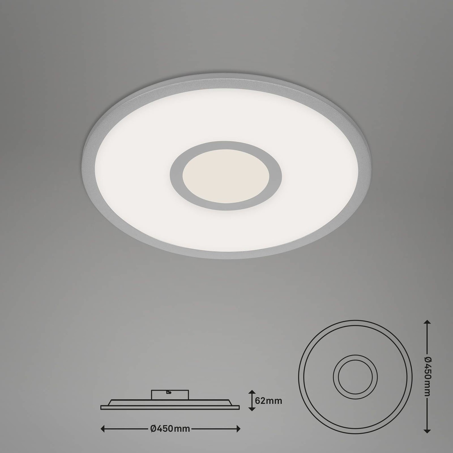 Stropné LED svetlo Centro S CCT RGB remote Ø 45 cm