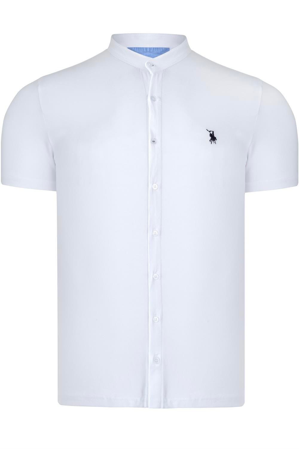 T8597 DEWBERRY MENS SLIMFIT SHIRT-WHITE