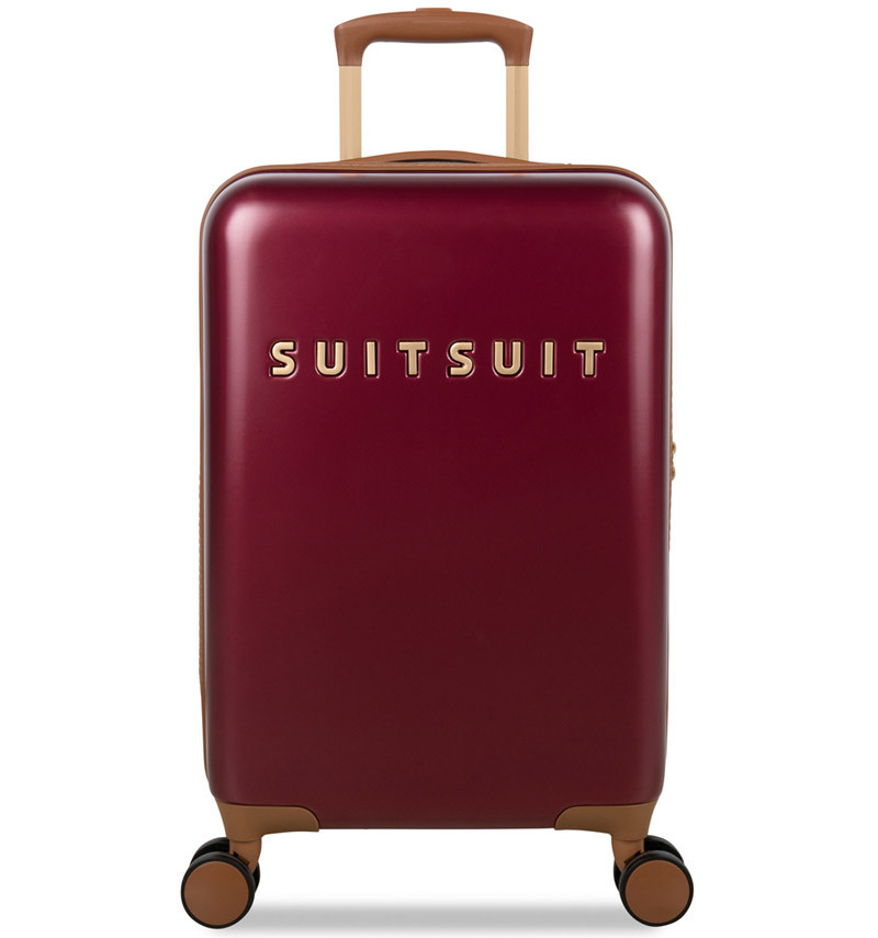 Cestovný kufor Suitsuit Fab Seventies 32 l - červený-hnedý