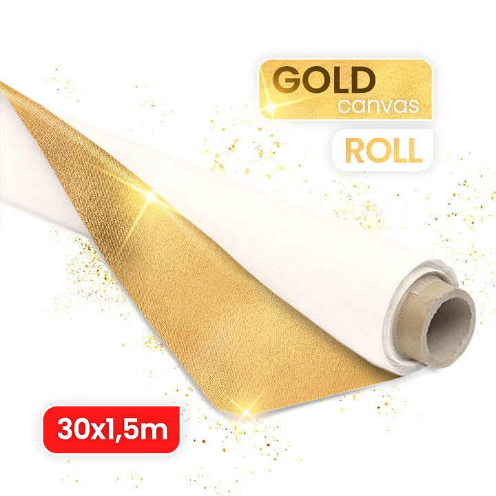 ARTMIE MIDAS zlaté maliarske plátno na rolke 30 metrov - rôzne dĺžky