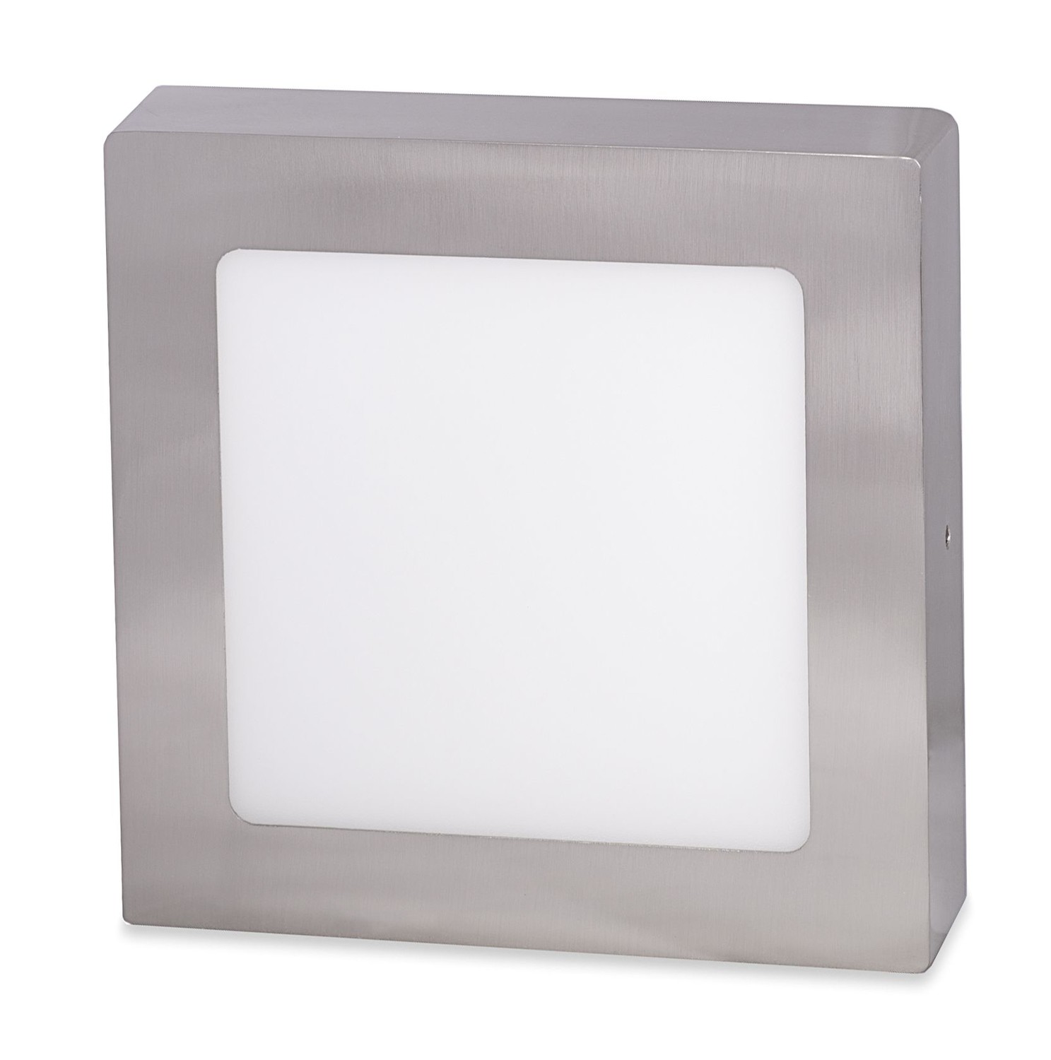 LED Solution Strieborný prisadený LED panel hranatý 170 x 170mm 12W Teplá biela - POSLEDNÝ KUS VYP219