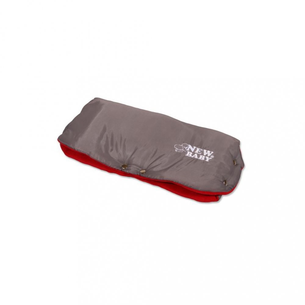 Rukávnik na kočík Classic Fleece grey/red