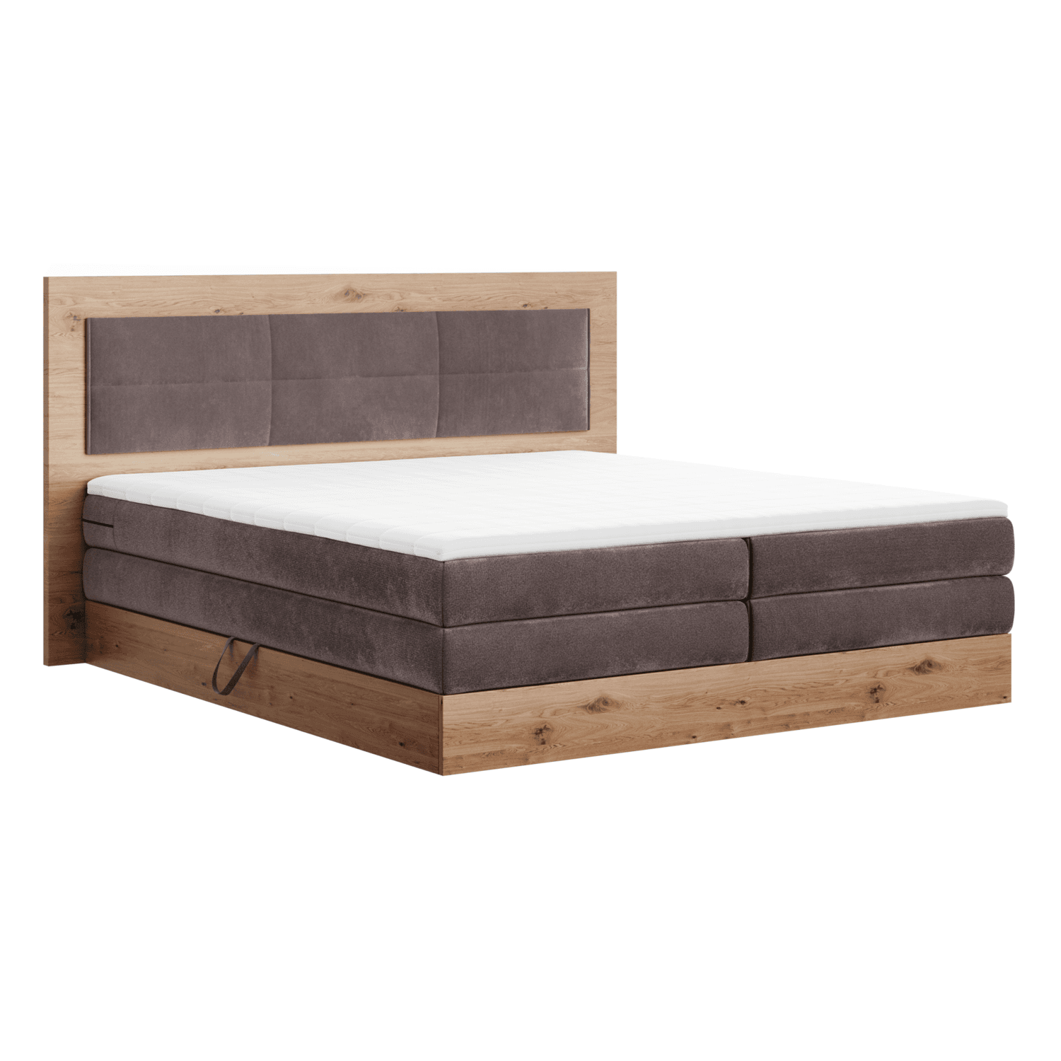 Boxspringová postel 180x200, hnědá, RENIZE NEW