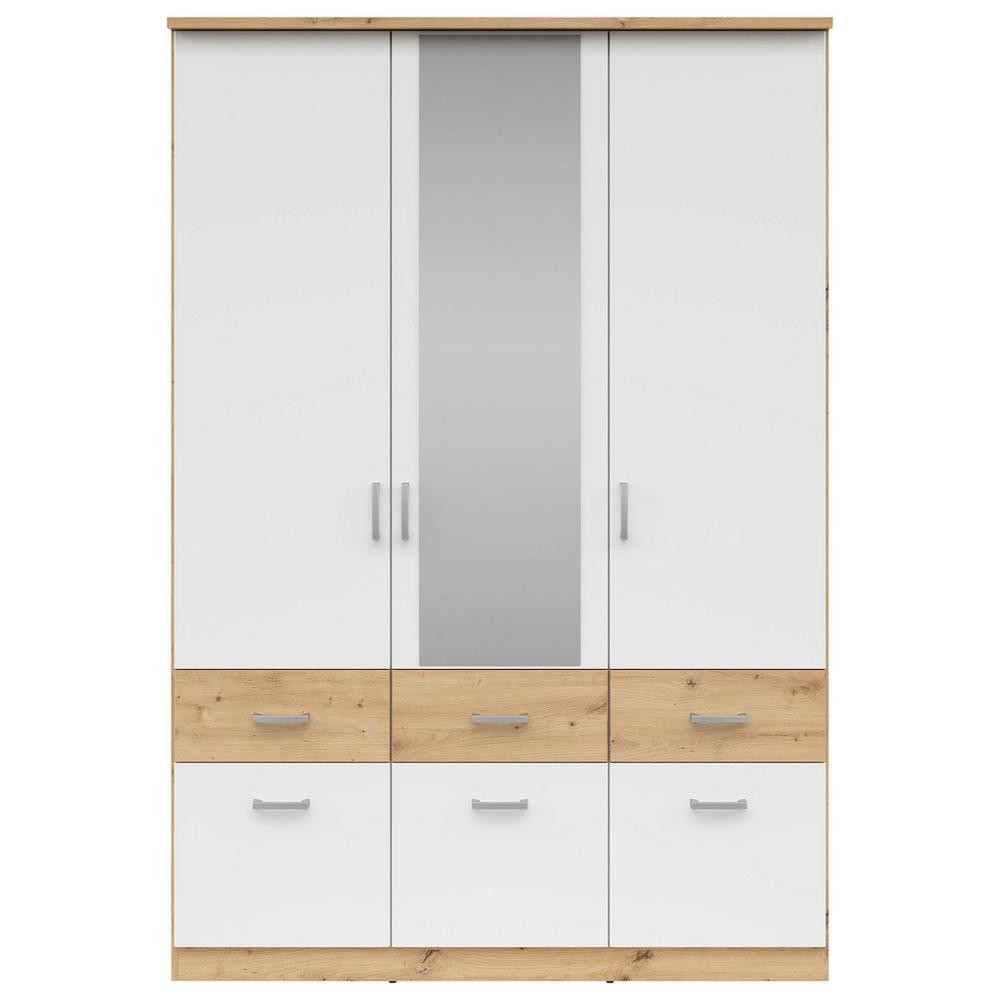 Skriňa Brando 136cm Dekor Dub Artisan/biela Matná