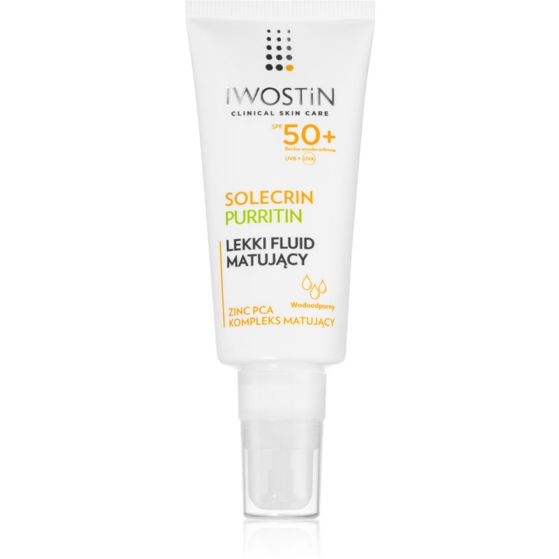 Iwostin Solecrin matujúci fluid pre mastnú pleť so sklonom k akné SPF 50+ 40 ml