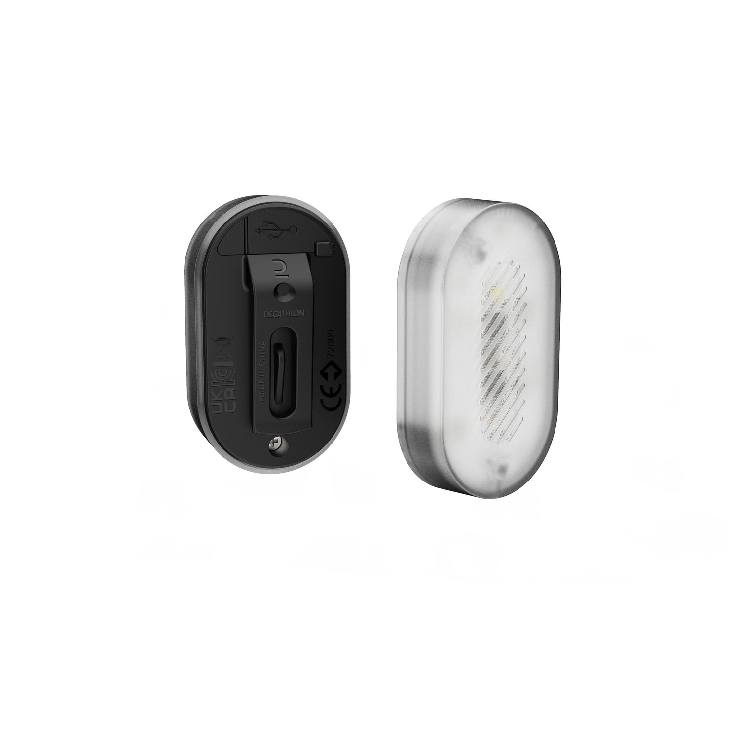 Predné/zadné svetlo na bicykel SL510 clip USB čierne