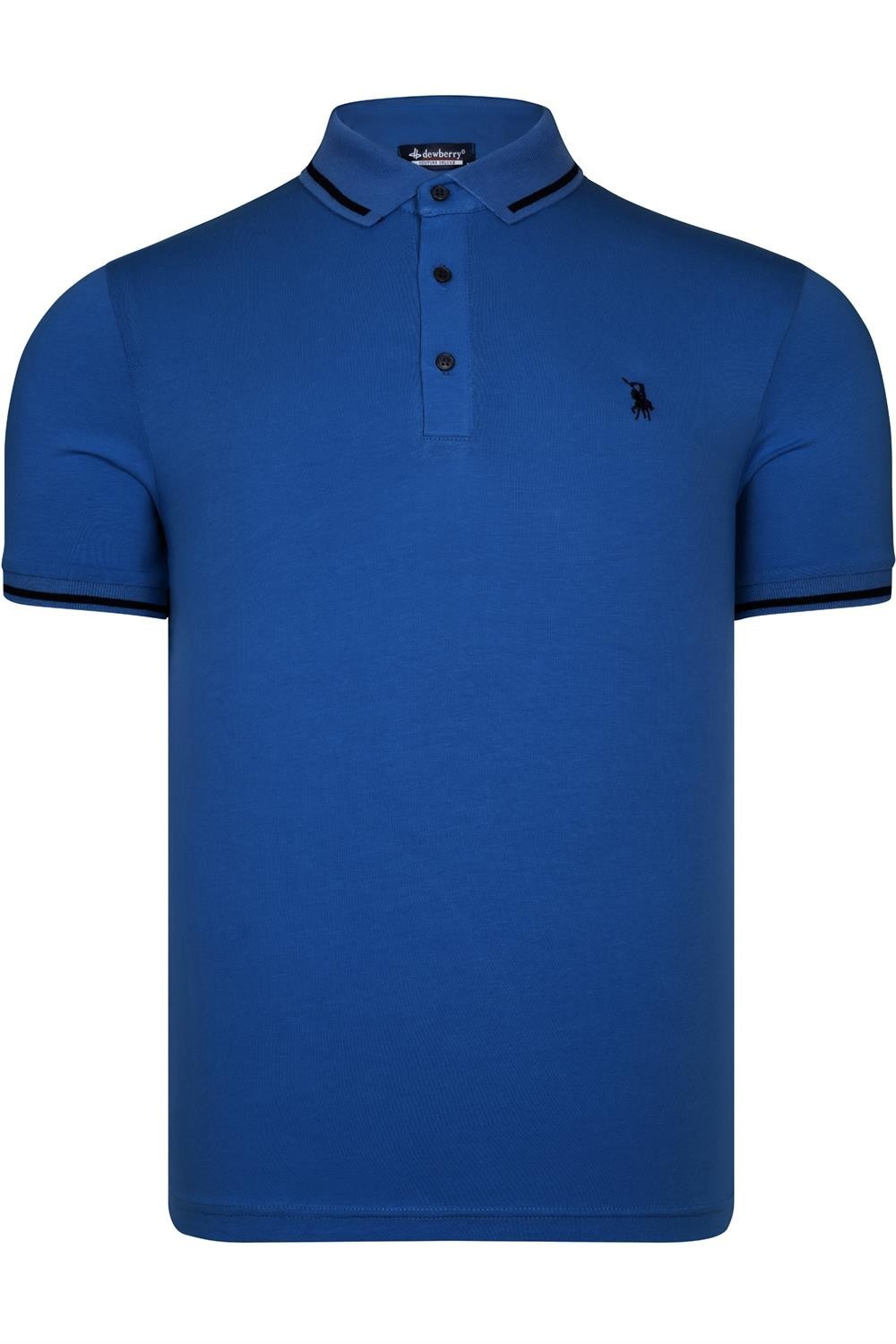 T8586 DEWBERRY MENS POLO COLLAR T-SHIRT-SAKS