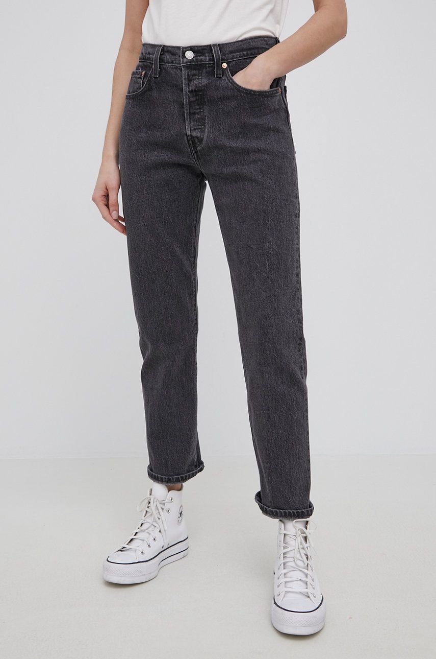 Rifle Levi's 501 Crop dámske, vysoký pás