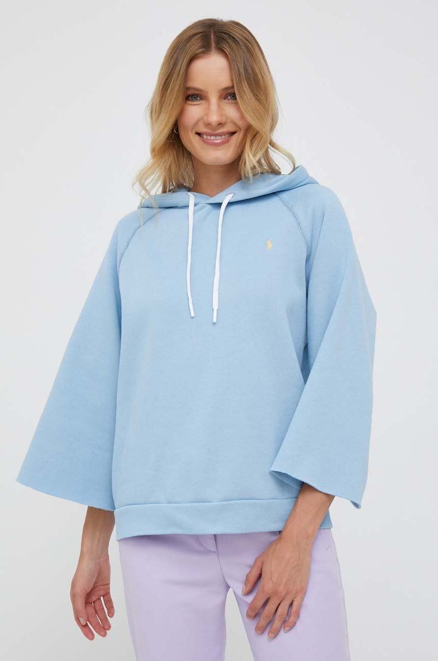 Mikina Polo Ralph Lauren dámska, s kapucňou, jednofarebná