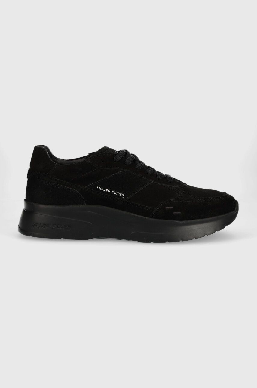 Semišové tenisky Filling Pieces Jet Runner čierna farba, 17127361847