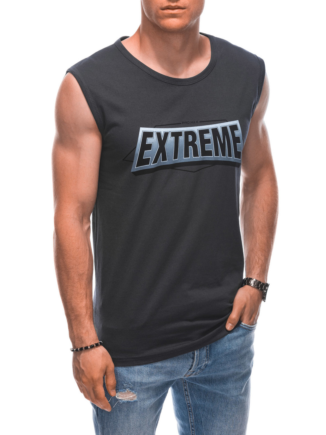 Edoti Men's printed tank top