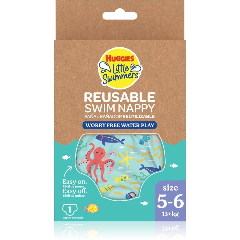 Huggies Little Swimmers Reusable 5/6 prateľné plienkové plavky 13 kg+ 1 kg