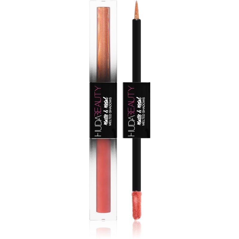 Huda Beauty Matte & Metal Melted tekuté očné tiene odtieň Private Jet & Shimmering Sunset 2x2 ml