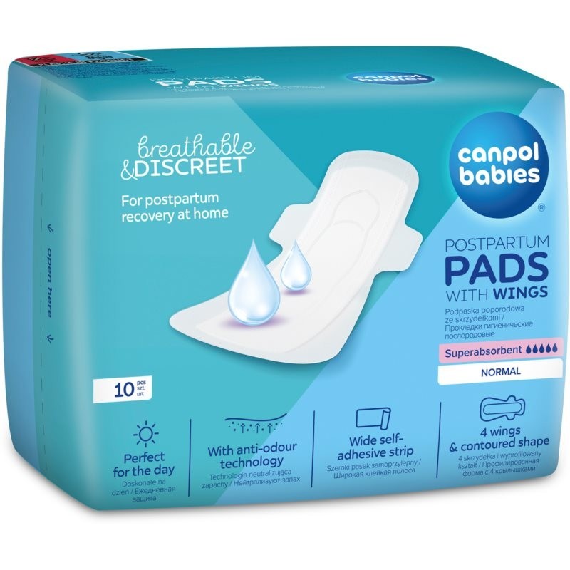 canpol babies Postpartum Pads With Wings pôrodnícke vložky na deň 10 ks