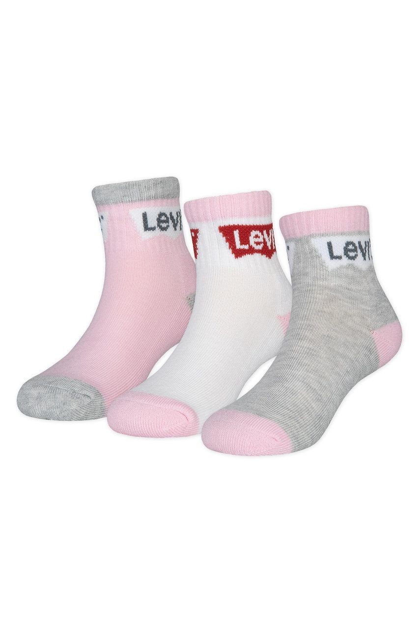 Detské ponožky Levi's ružová farba
