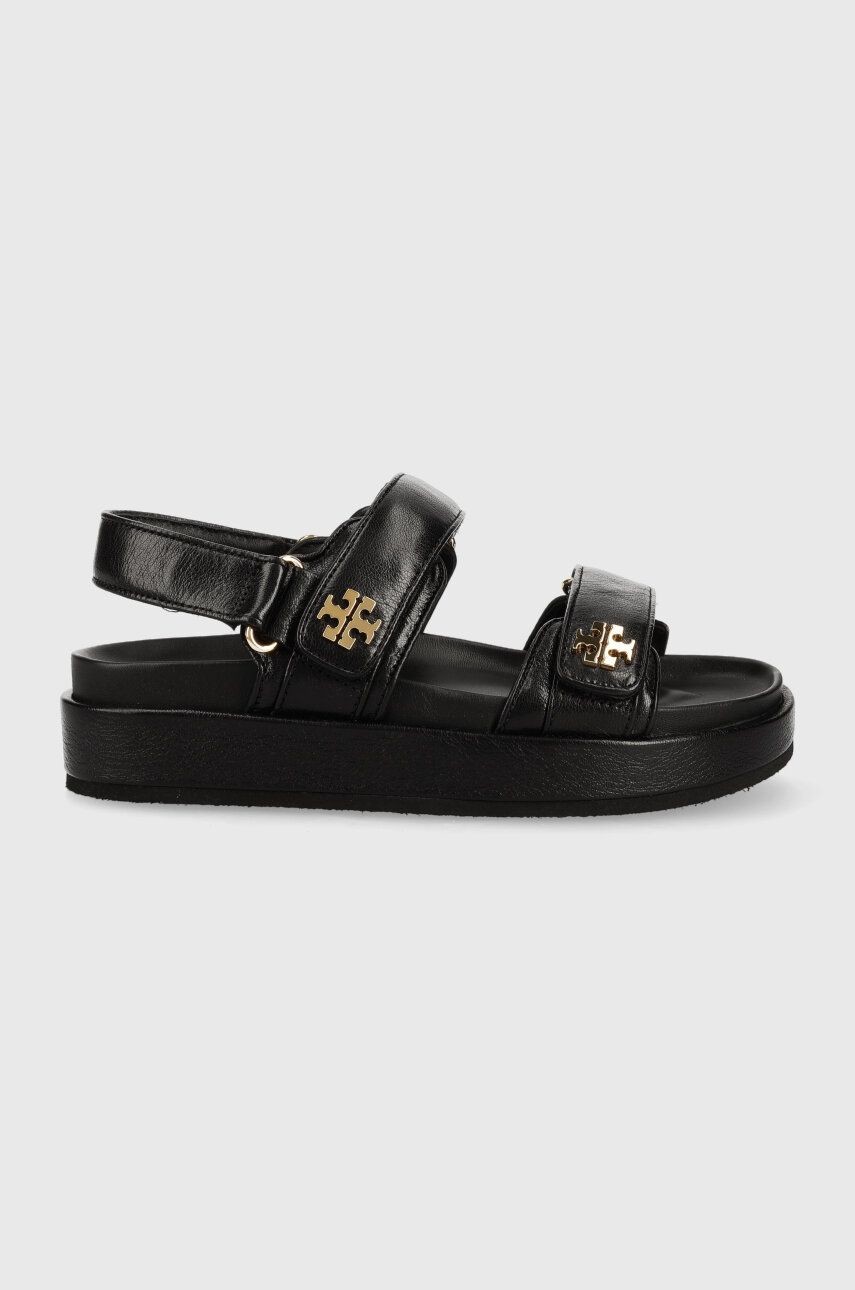 Kožené sandále Tory Burch Kira Sport dámske, čierna farba, 144328-001